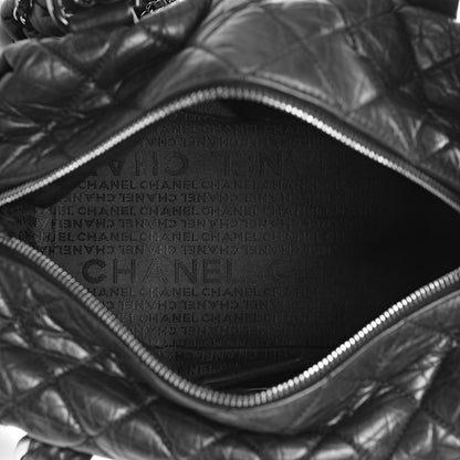 Chanel Distressed Lambskin Small Lady Braid Tote Black 5 of 11