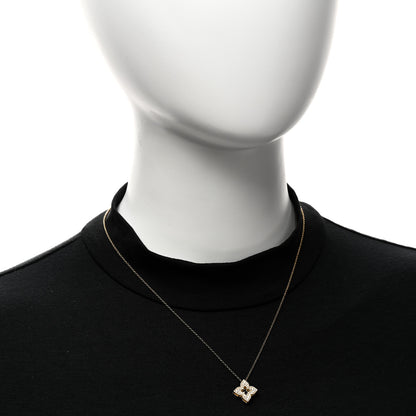 Roberto Coin 18K Yellow Gold Diamond Small Venetian Princess Flower Pave Pendant Necklace 2 of 4