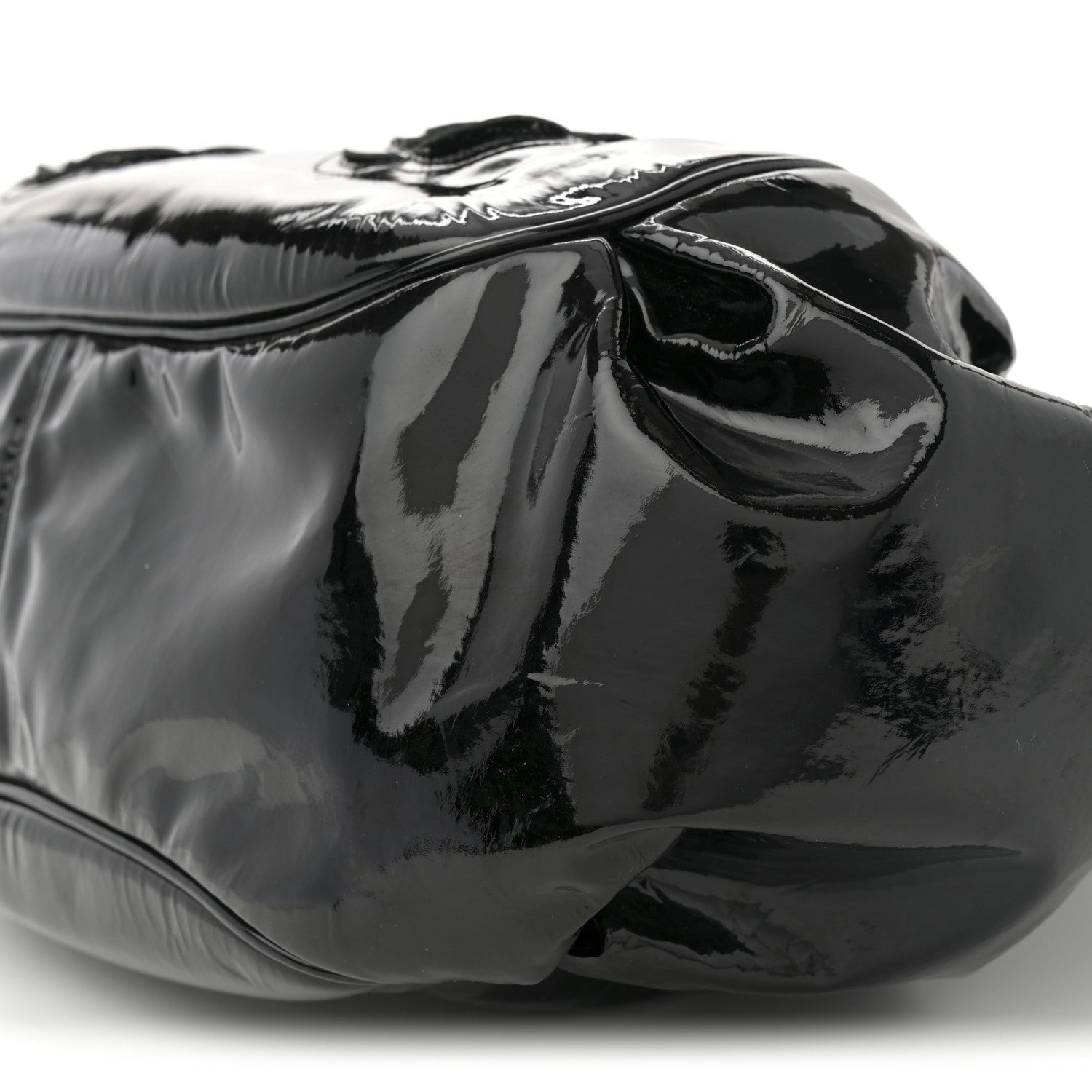 Chanel Patent Camellia Shoulder Bag Black 10 of 12