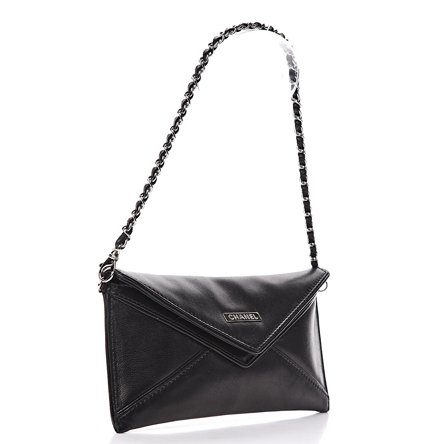 Chanel Lambskin Envelope 31 Rue Cambon Chain Clutch Black 6 of 16