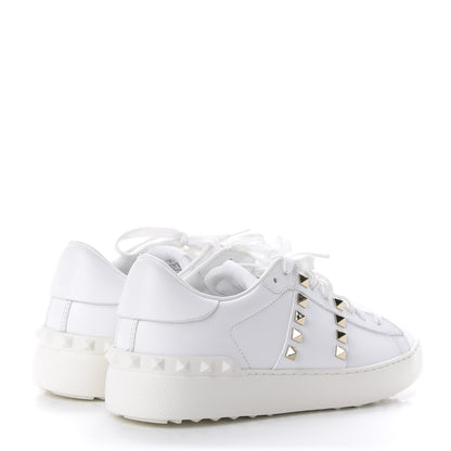 Valentino Garavani Calfskin Rockstud Untitled Open Sneakers 37.5 White 4 of 10