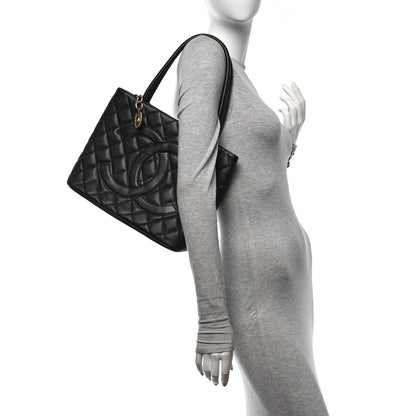Chanel Caviar Quilted Medallion Tote Black 2 of 10