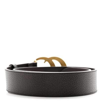 Gucci Textured Dollar Calfskin Double G 40mm Belt 80 32 Dark Cocoa 2 of 8