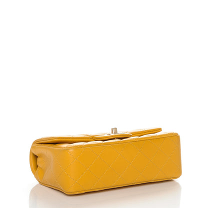 Chanel Lambskin Quilted Mini Rectangular Flap Yellow 4 of 7