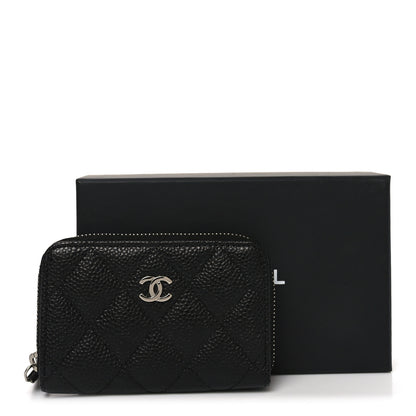 Chanel Caviar Quilted Zip Coin Purse Black 8 of 8