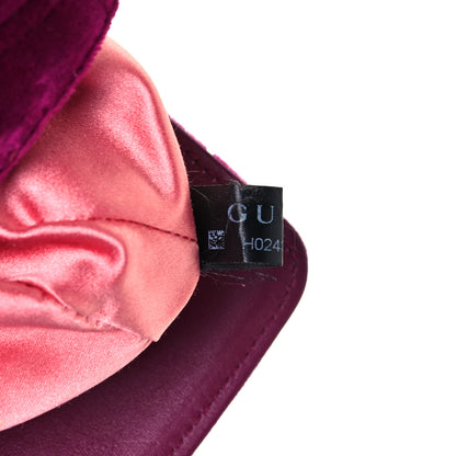Gucci Velvet Matelasse Mini GG Marmont Shoulder Bag Fuchsia Violet Cyclamen 8 of 12