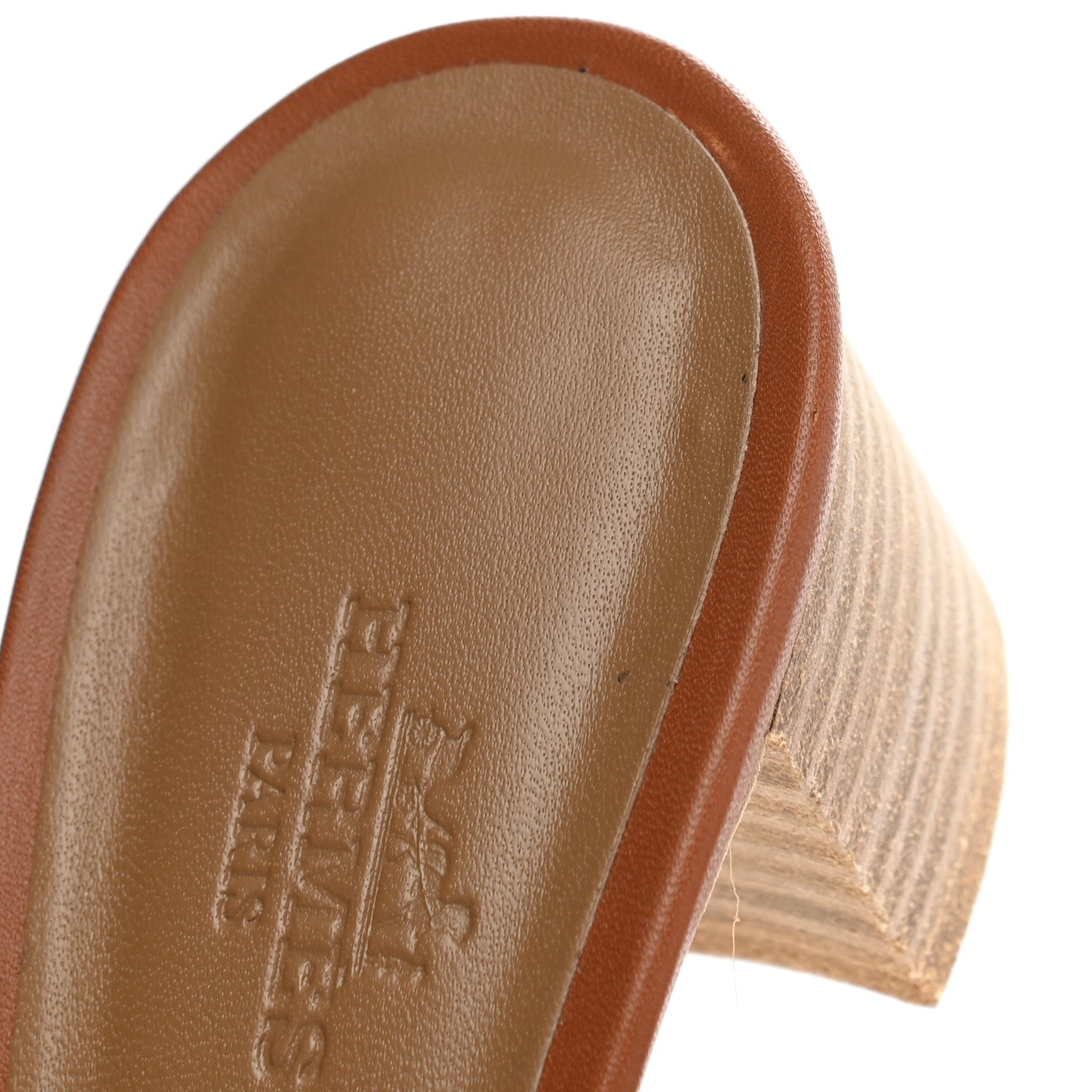 Hermes Calfskin Oasis Sandals 35 Gold 9 of 11