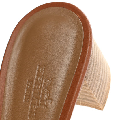 Hermes Calfskin Oasis Sandals 35 Gold 9 of 11