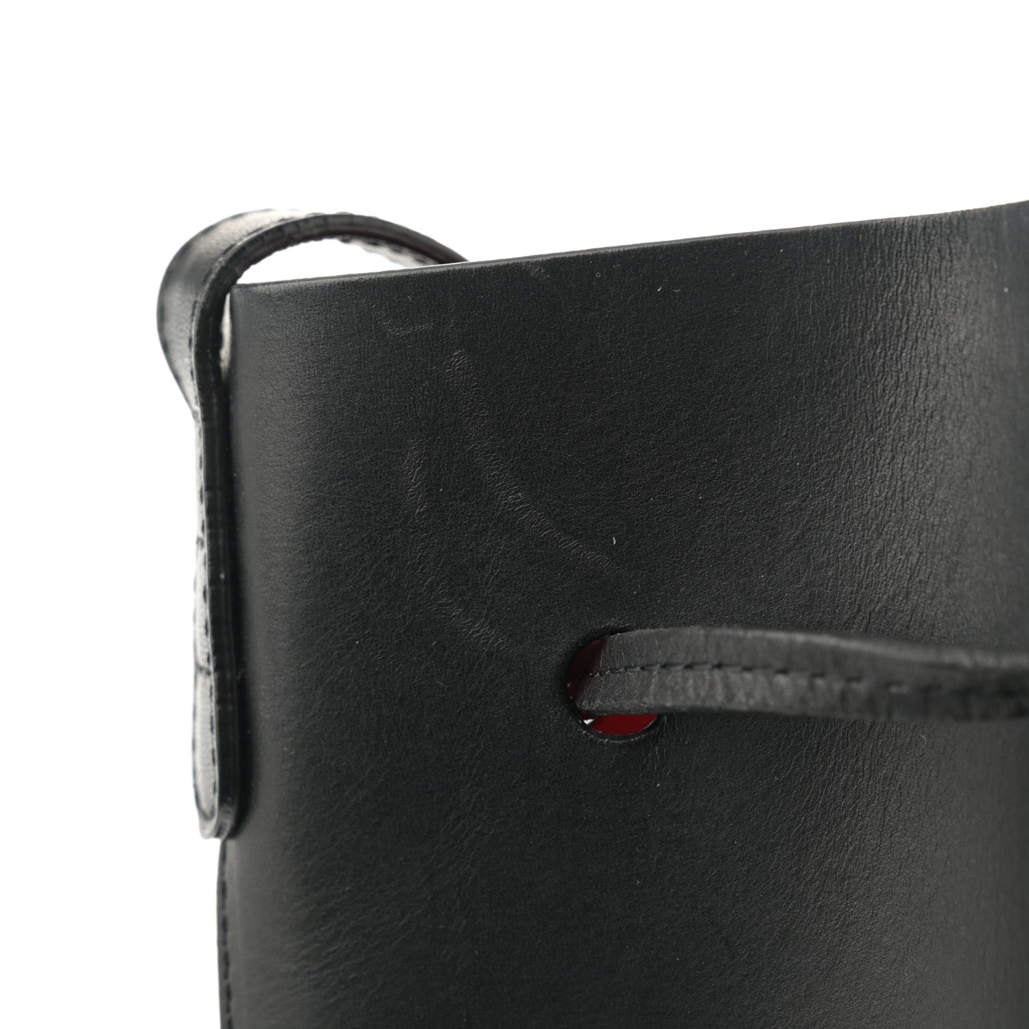 Mansur Gavriel Vegetable Tanned Calfskin Bucket Bag Black Flamma 13 of 17