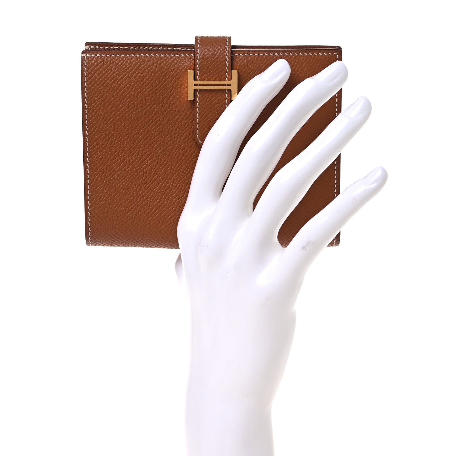 Hermes Epsom Bearn Compact Wallet Gold 2 of 12