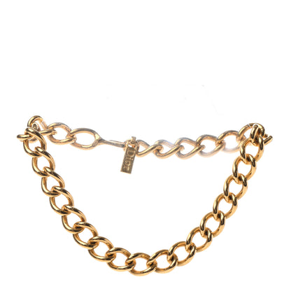 Christian Dior Curb Chain Necklace Gold 1 of 5