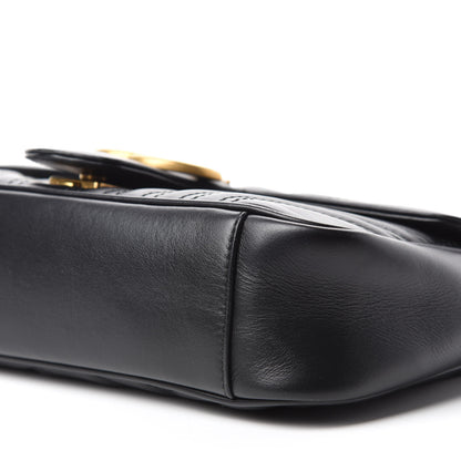 Gucci Calfskin Matelasse Small GG Marmont Shoulder Bag Black 8 of 11