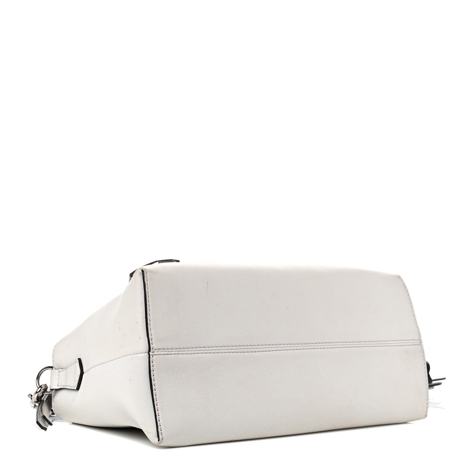 Fendi Vitello Dolce Croc Tail Medium By The Way Boston Bag White Black 4 of 26