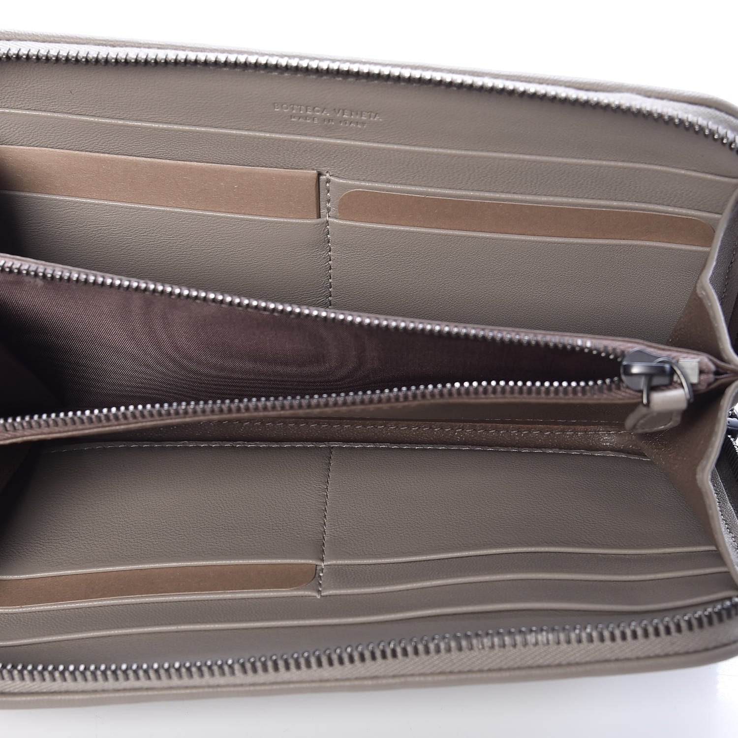 Bottega Veneta Nappa Intrecciato Zip Around Wallet Fume 5 of 6
