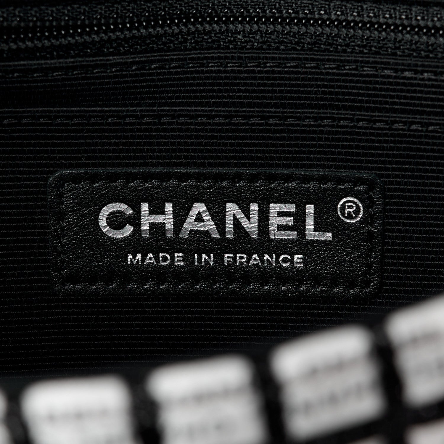 Chanel Ribbon Tweed Mini Rectangular Flap Black Ivory 7 of 12