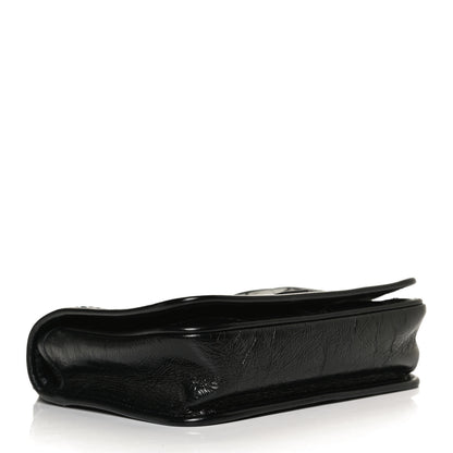 Saint Laurent Crinkled Calfskin Matelasse Monogram Niki Chain Wallet Black 4 of 11