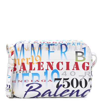Balenciaga Calfskin Everyday Logo Print S Camera Bag White Multicolor 1 of 9