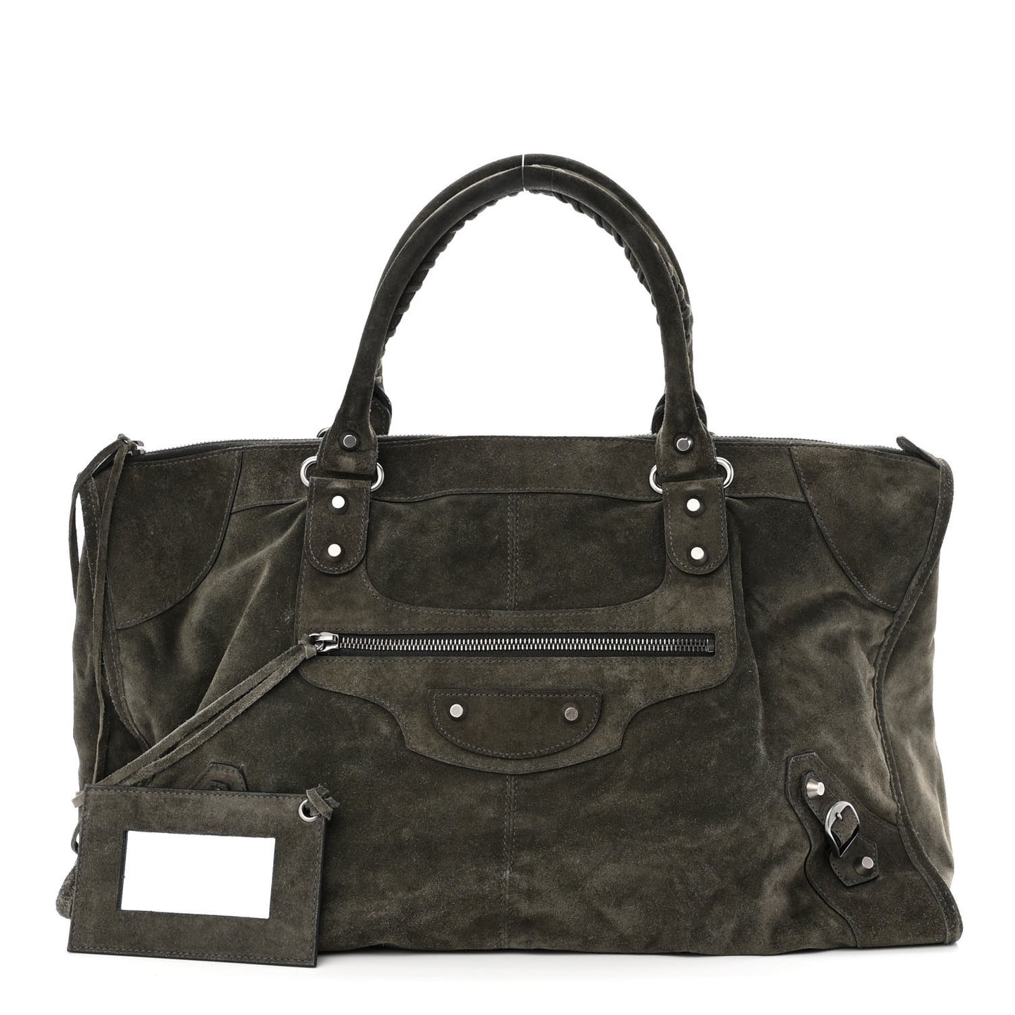 Baby Daim Suede Classic Hardware Work Olive
