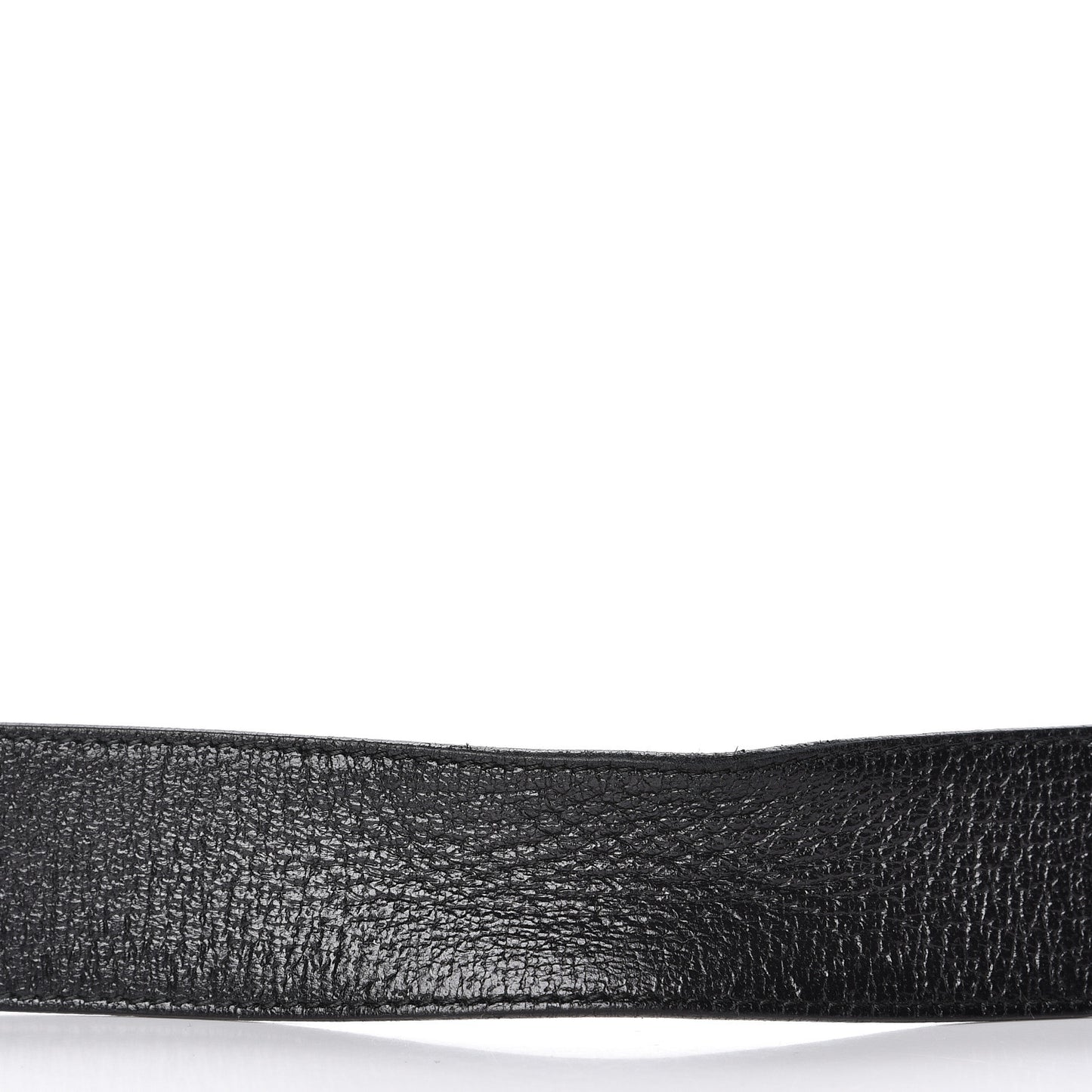 Textured Dollar Calfskin Nickel Double G 40mm Belt 105 42 Black