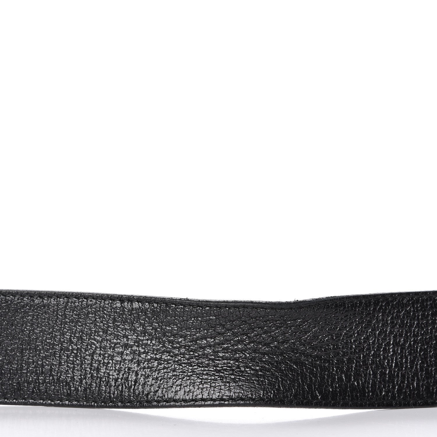Gucci Textured Dollar Calfskin Nickel Double G 40mm Belt 105 42 Black 8 of 9