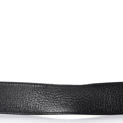 Gucci Textured Dollar Calfskin Nickel Double G 40mm Belt 105 42 Black 8 of 9