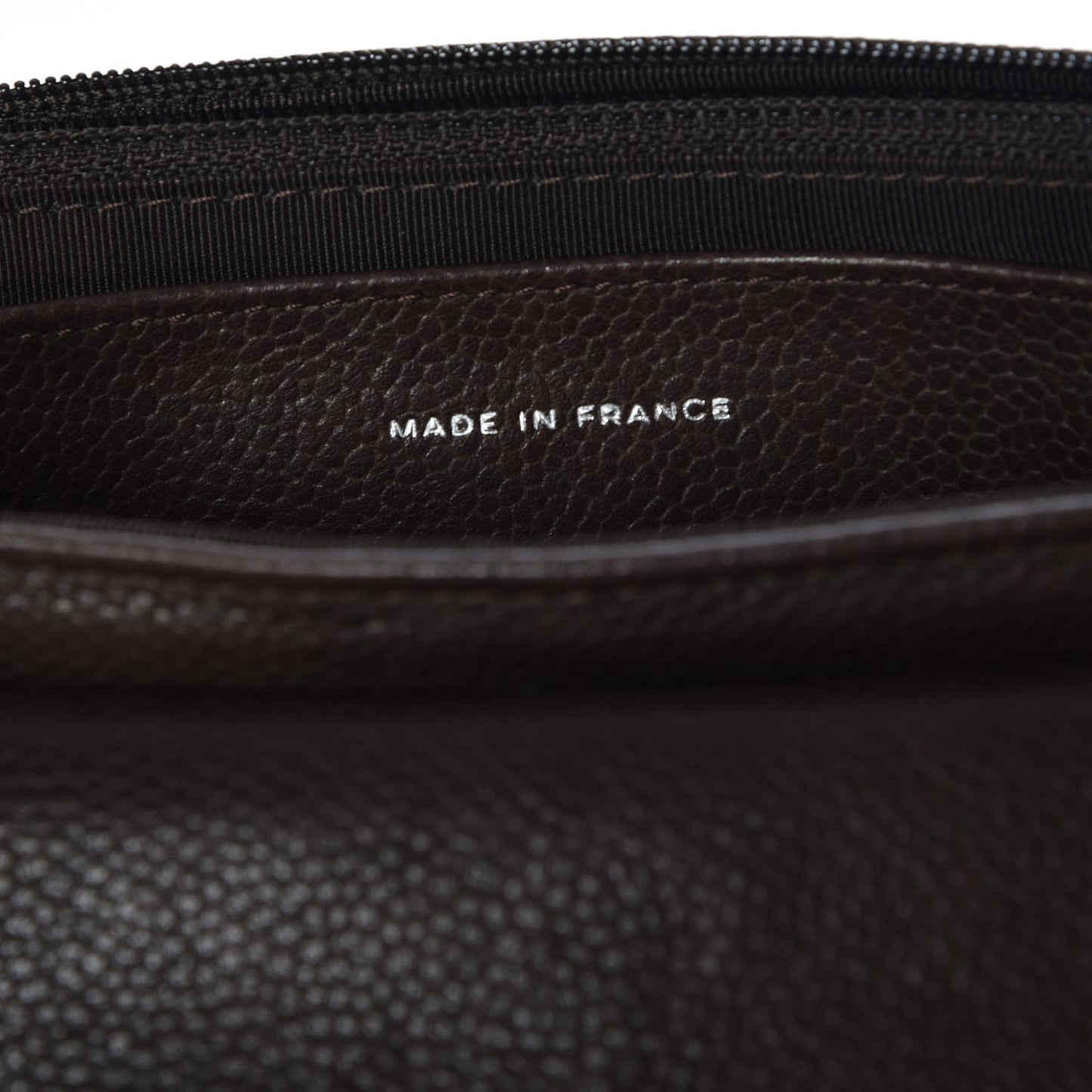 Caviar Half Moon Wallet On Chain WOC Dark Brown