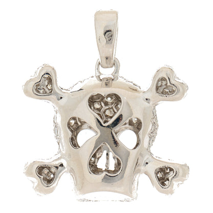 Christian Dior 18K White Gold Diamond Tete de Mort Pendant 4 of 4