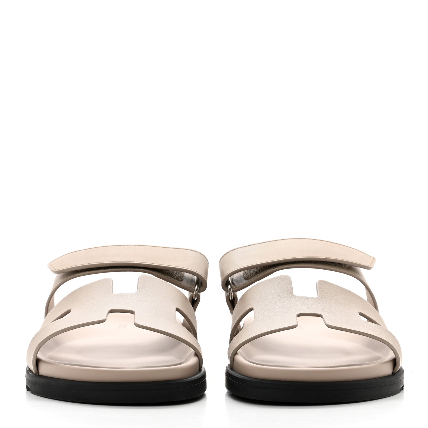 Hermes Calfskin Mens Chypre Sandals 41 Beige Mastic 2 of 9