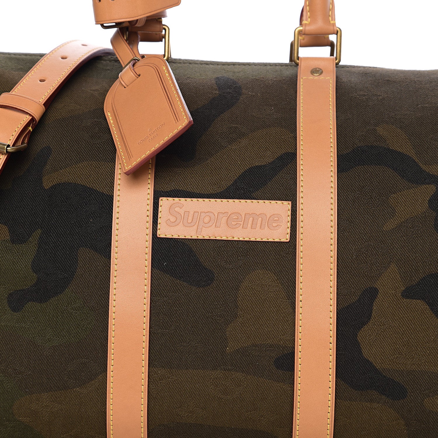 Louis Vuitton X SUPREME Monogram Camouflage Keepall Bandouliere 45 6 of 8