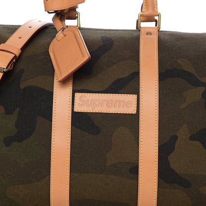 Louis Vuitton X SUPREME Monogram Camouflage Keepall Bandouliere 45 6 of 8
