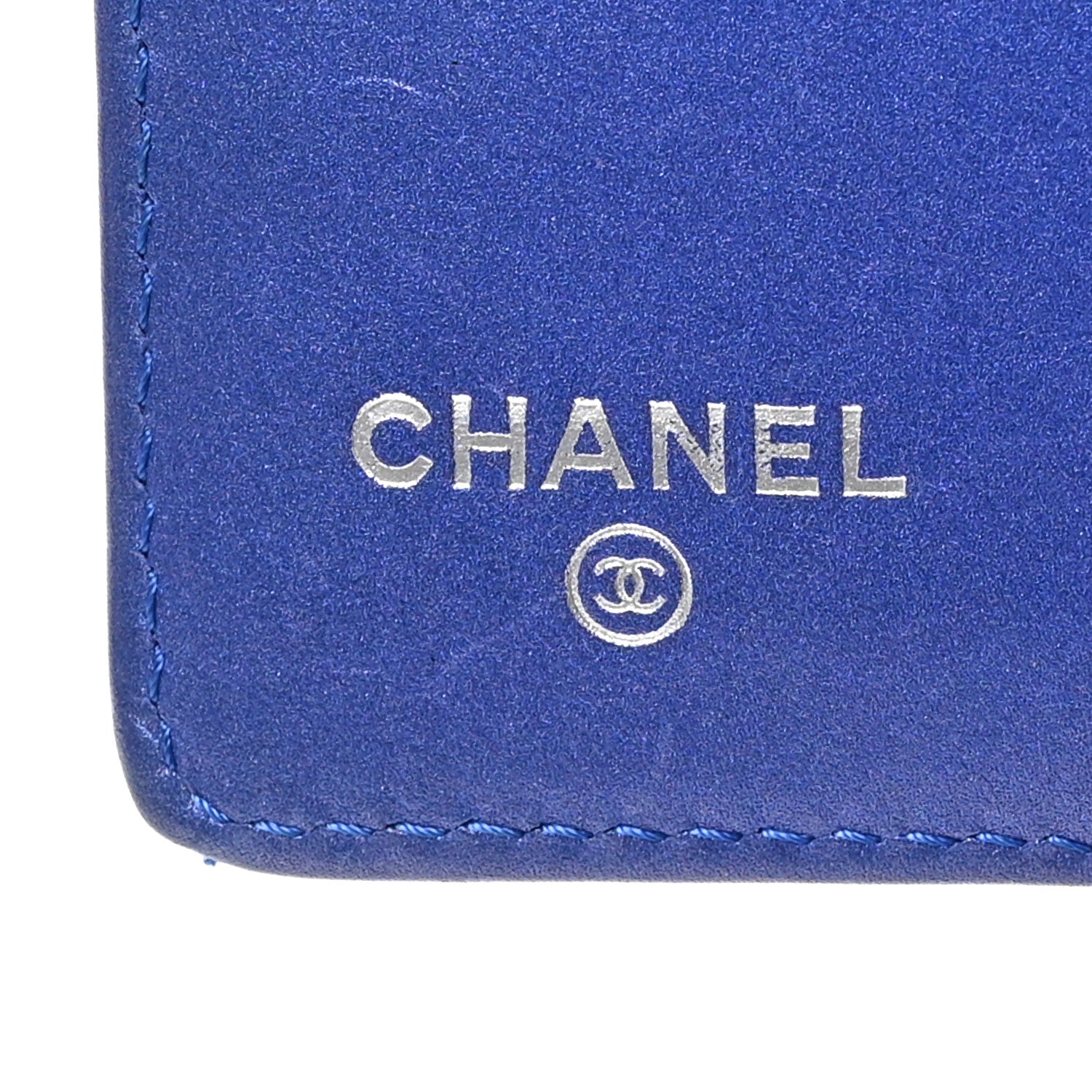 Chanel Iridescent Lambskin Quilted Double Stitch Compact Zipped Pocket Wallet Purple 6 of 9