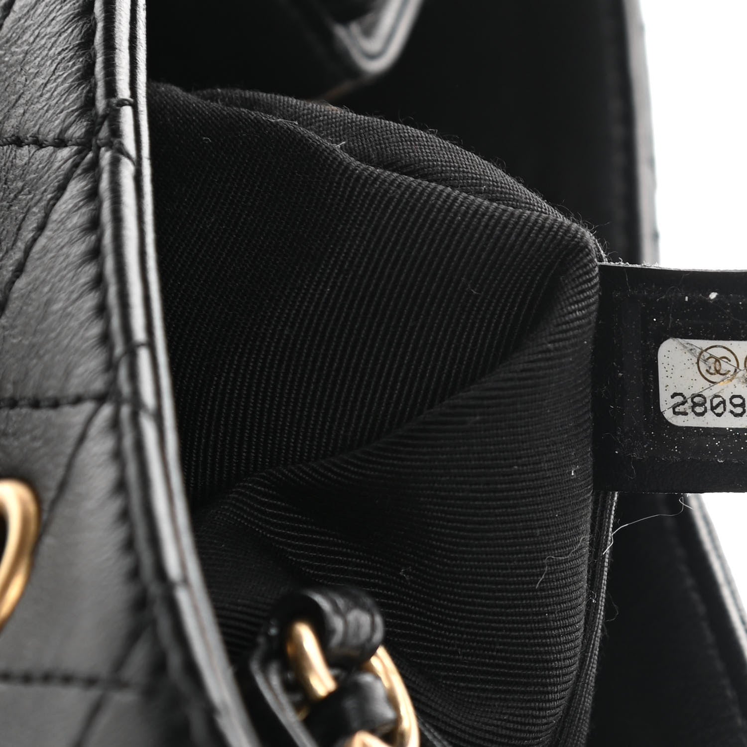 Chanel Calfskin Stitched Small Egyptian Amulet Drawstring Bag Black 6 of 11