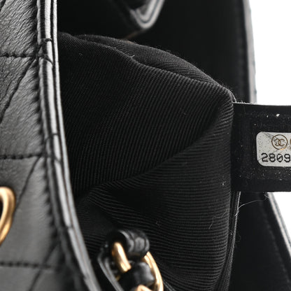 Chanel Calfskin Stitched Small Egyptian Amulet Drawstring Bag Black 6 of 11