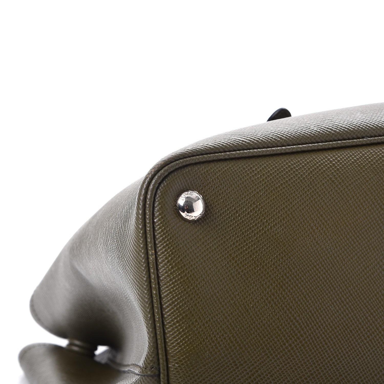 Prada Saffiano Cuir Medium Double Bag Militare 11 of 15