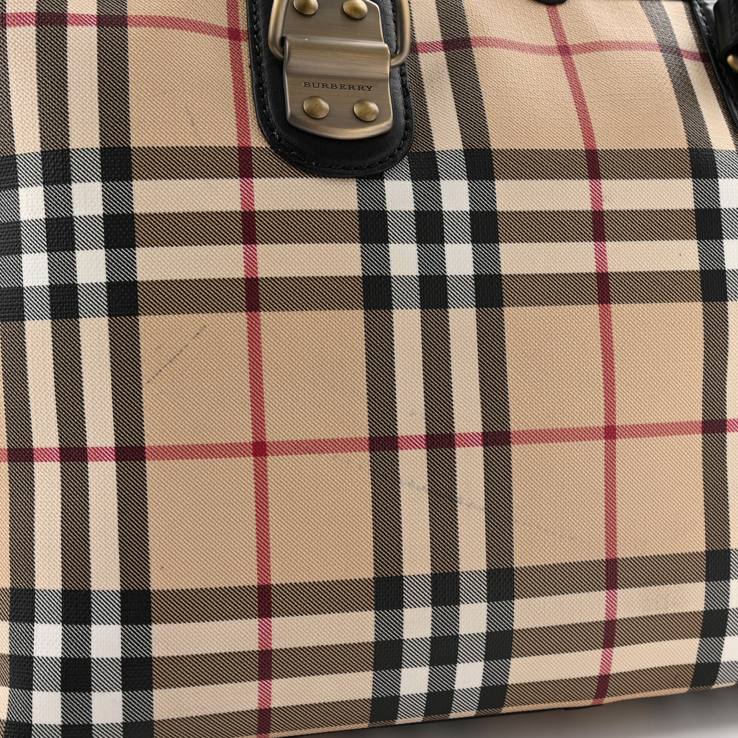 House Check Tote Black