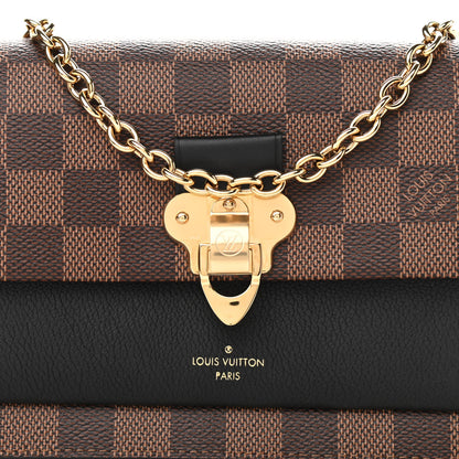 Louis Vuitton Damier Ebene Vavin Chain Wallet Black 7 of 10