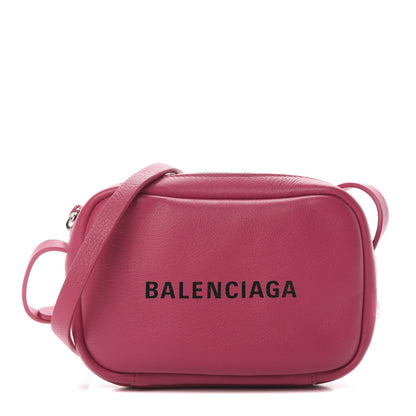 Balenciaga Calfskin Logo XS Everyday Camera Bag Rose Indien Black 1 of 11