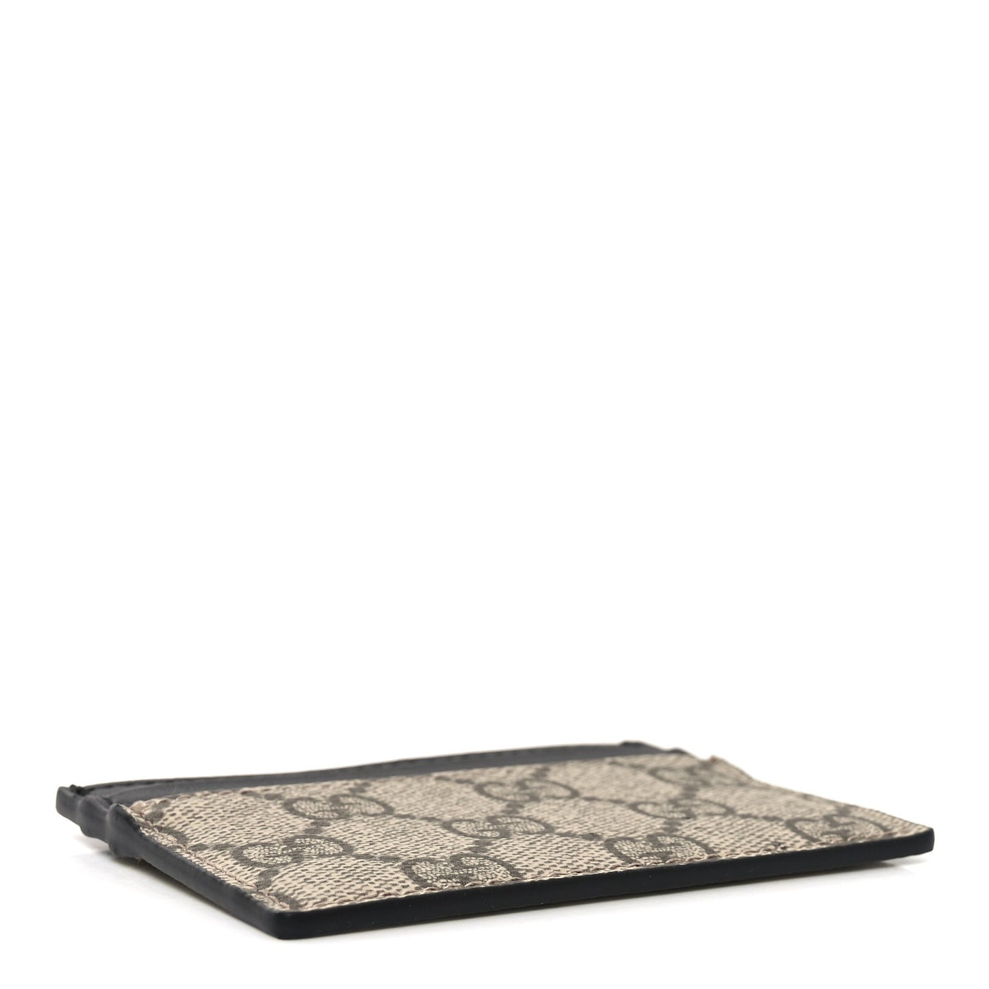 GG Supreme Monogram Calfskin Card Holder Beige Black