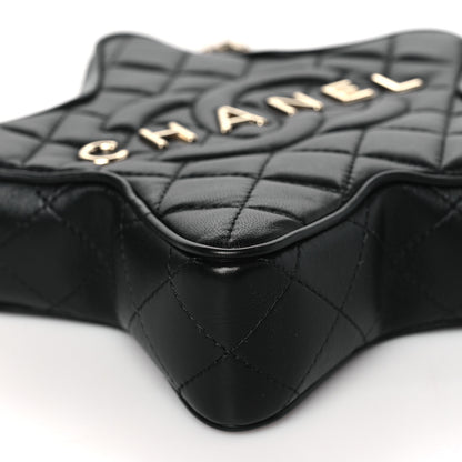 Chanel Lambskin Quilted Walk of Fame Star Bag Black 9 of 11