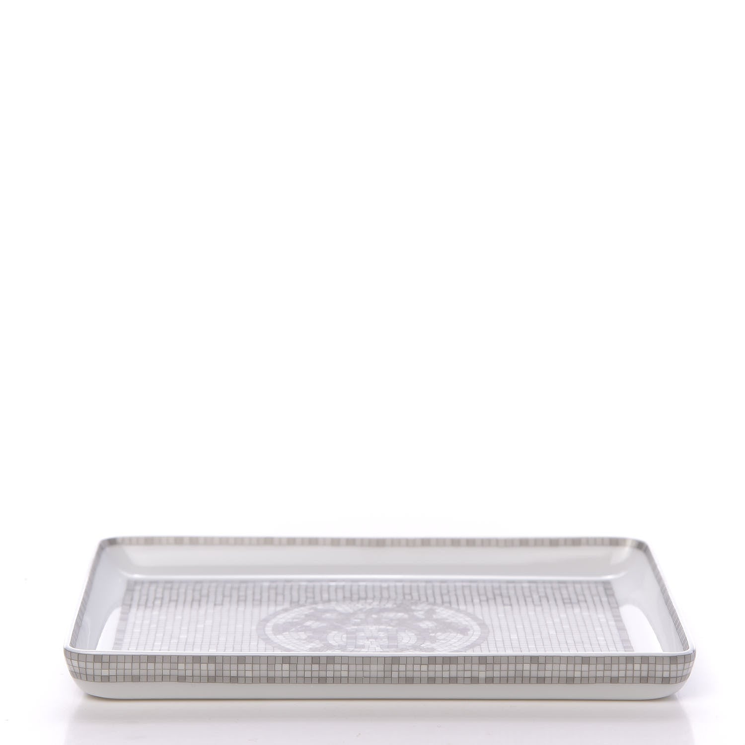 Hermes Porcelain Mosaique Au 24 Sushi Plate Platine 4 of 8