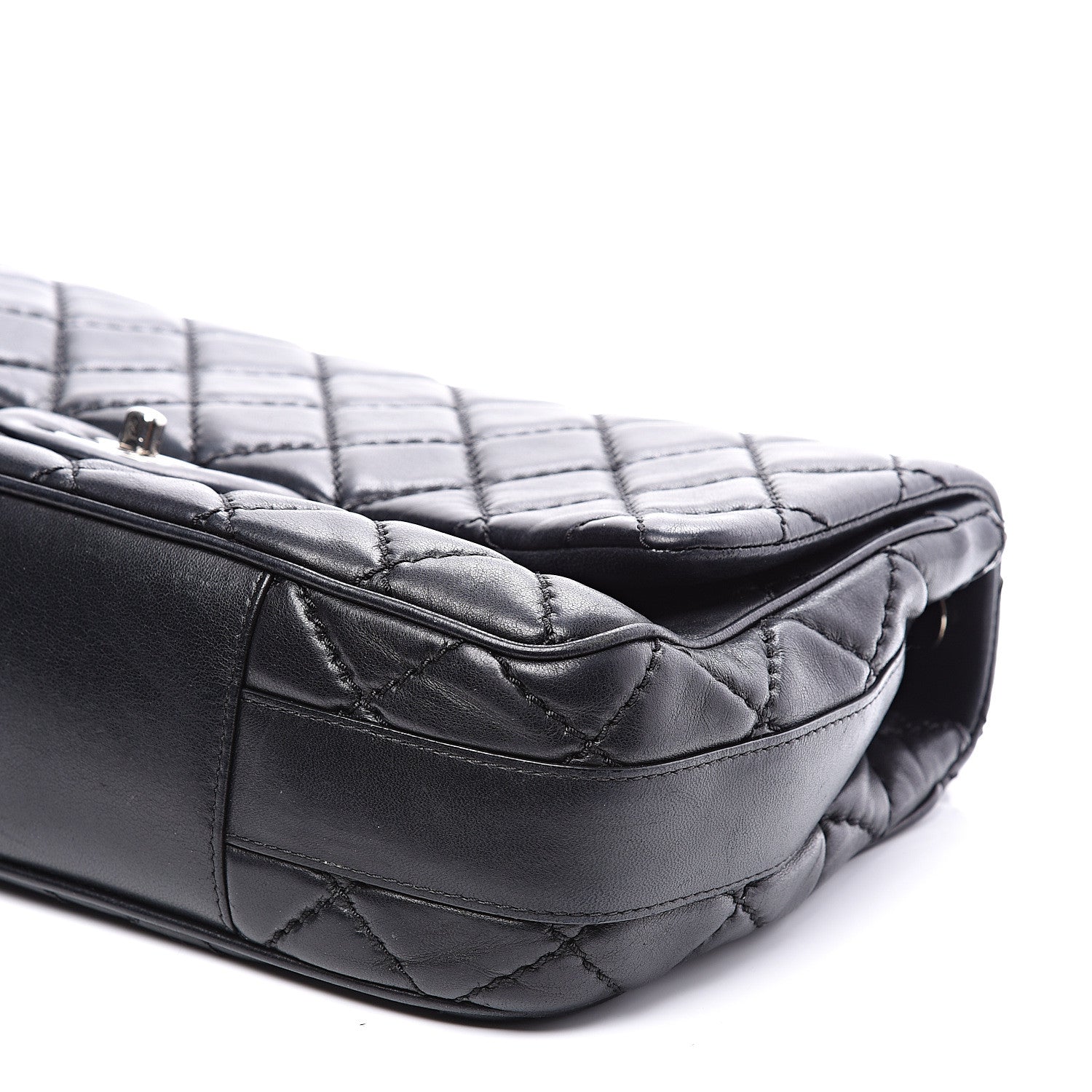 Chanel Lambskin Quilted Jumbo Easy Carry Flap Black 8 of 9