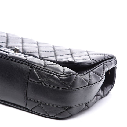 Chanel Lambskin Quilted Jumbo Easy Carry Flap Black 8 of 9