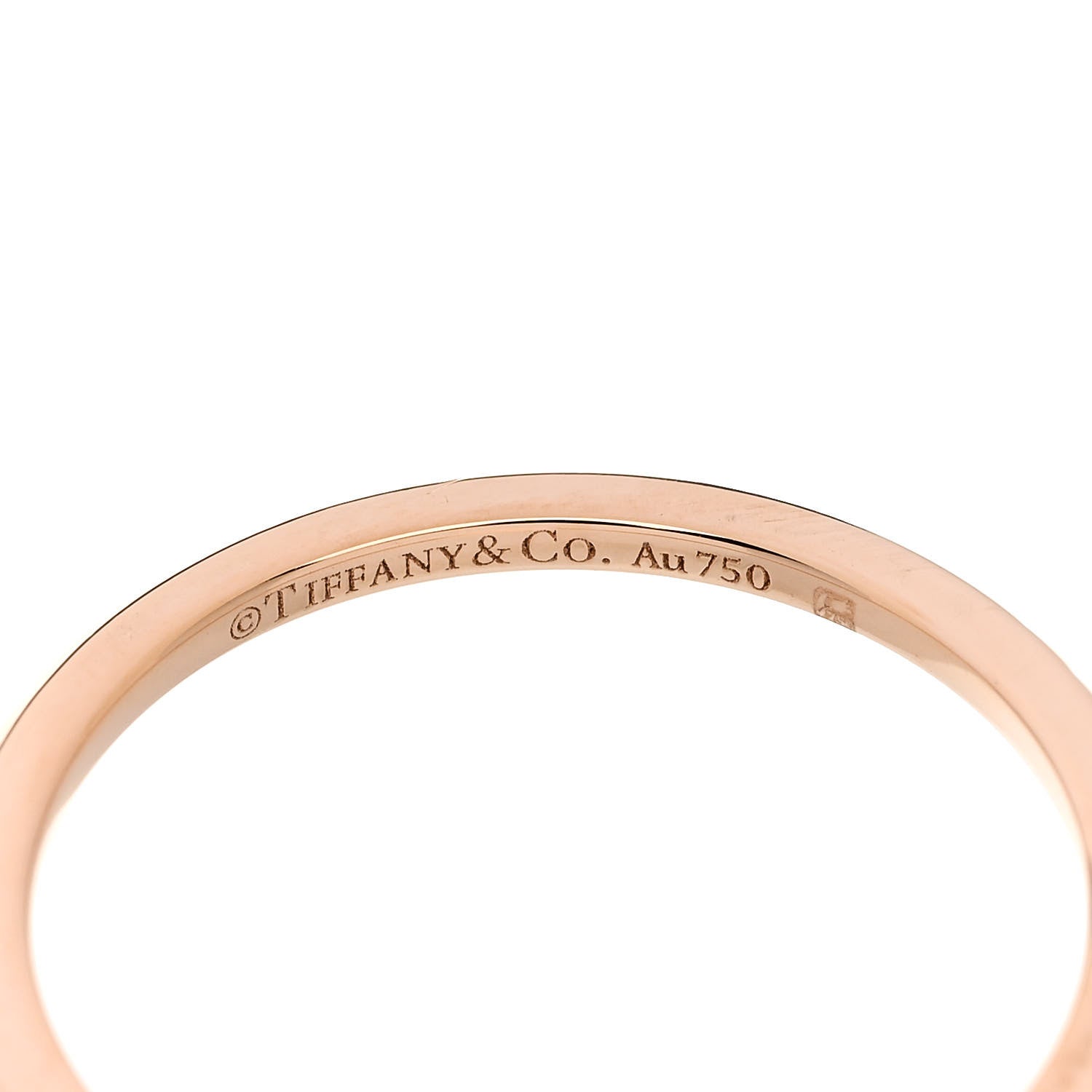 Tiffany 18K Rose Gold 1.5mm True Band Ring 60 9 4 of 5