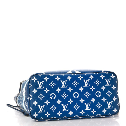 Louis Vuitton Monogram Escale Neverfull MM Blue 4 of 9