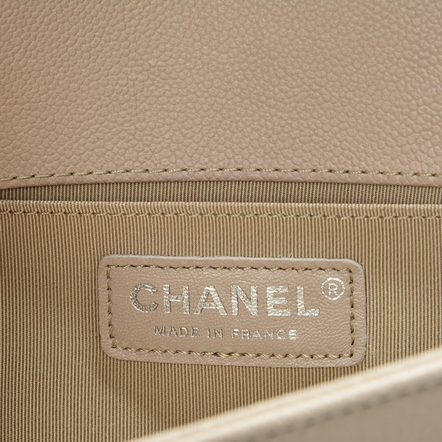 Chanel Caviar Quilted Medium Boy Flap Light Beige 5 of 6