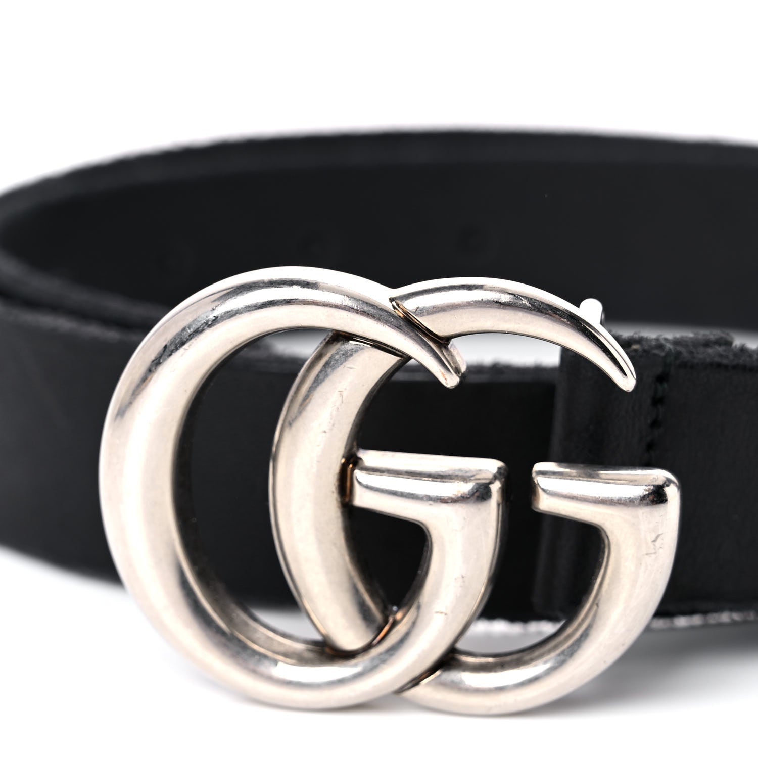 Gucci Faded Calfskin Double G 30mm Belt 85 34 Black 9 of 11