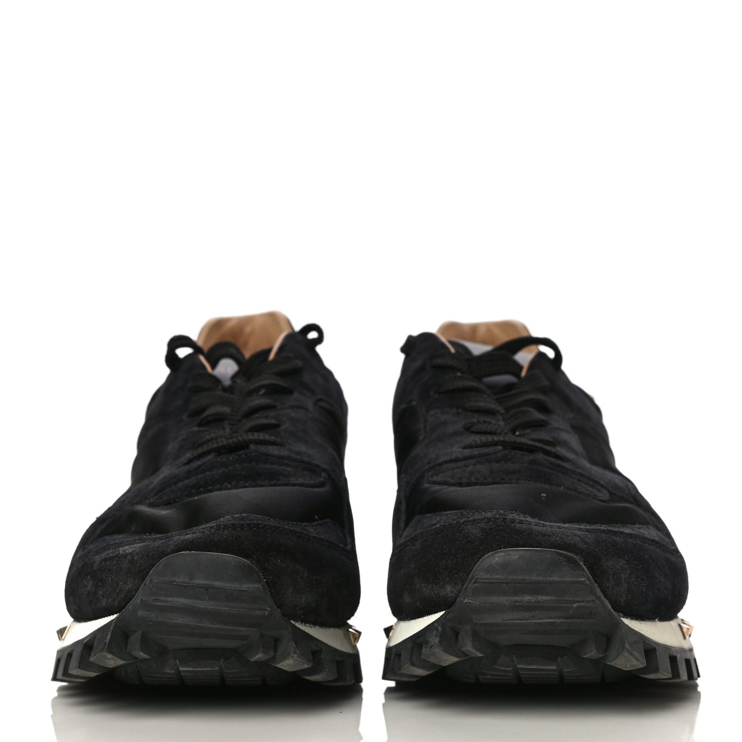 Suede Nylon Camouflage Womens Soul Rockstud Sneakers 41 Black