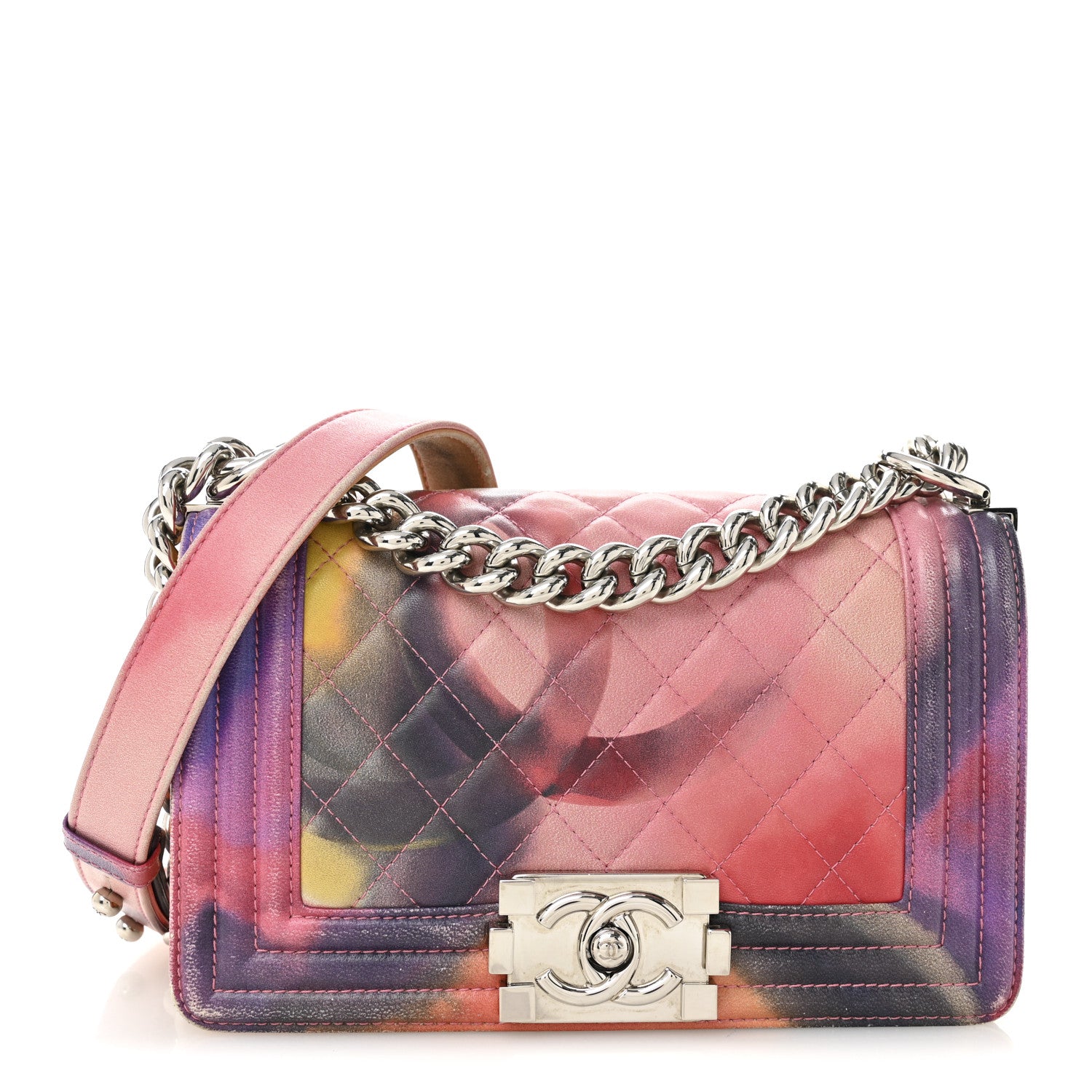 Chanel Lambskin Quilted Small Flower Power Boy Flap Multicolor 1 of 12