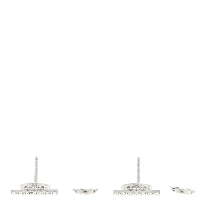 Hermes 18K White Gold Diamond Finesse Earrings 3 of 5