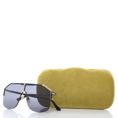 Gucci Metal Rimless Square Sunglasses GG0291S Blue Gold 7 of 7